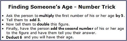 tricks to do with numbers