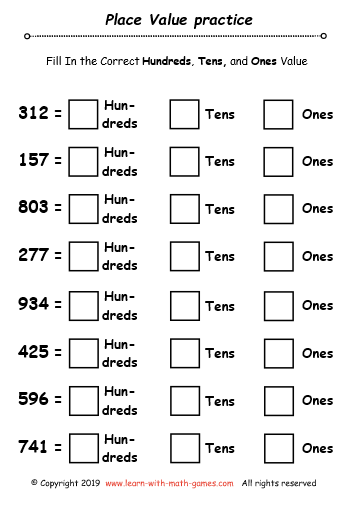 place value chart games are great for teaching about numbers